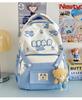 Schoolbag cute cartoon bear milk whirring primary school backpack first and second grade cartoon children's fun contrasting color splicing backpack