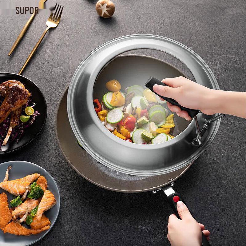 SUPOR 32cm Red Dot Titanium Non-Stick Wok 32cm