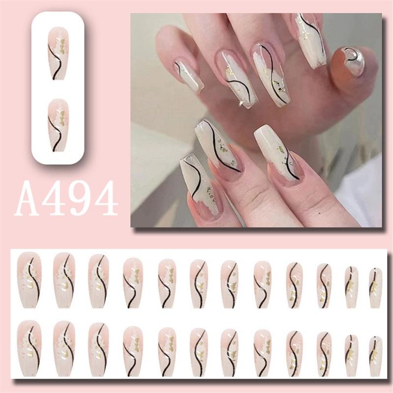 Manicure Sheet, Fake Nails, Finished Product, Simple Lemon Ice Style Manicure, Hair Change, Wearing Nails
