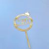 Acrylic Gold Mirror Happy Birthday Cake Toppers Reusable Cake Decorations for Birthday Party Supplies