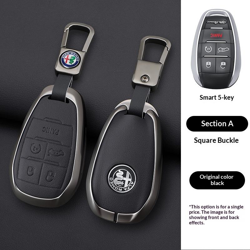 Car Remote Key Case Cover Shell Protector Keyless For Alfa Romeo Giulia 2015 +Stelvio 2016+ Spider Etcetera Car Key Bag Keychain wnp522