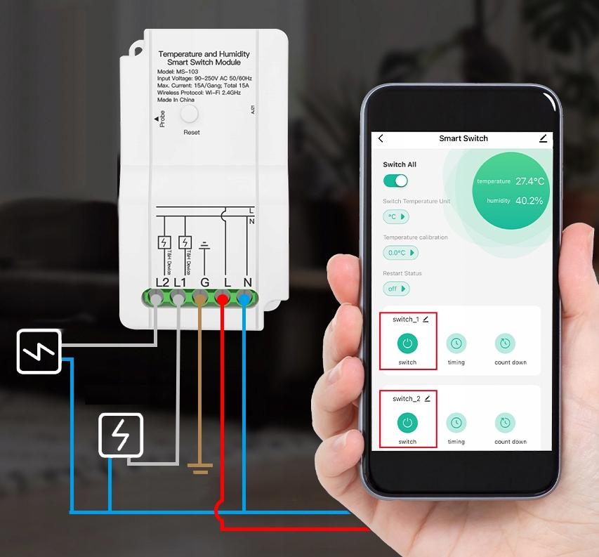 TUYA WiFi external temperature sensor thermostat