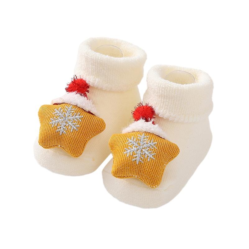 Skarpetki dla dzieci Antypoślizgowe skarpetki dla maluchów Skarpetki dziecięce Skarpetki z kreskówkowym motywem w stylu świątecznym dla chłopców i dziewczynek