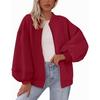Women Loose Fit Baseball Jacket with Zipper Front Multi Color Casual Outerwear
