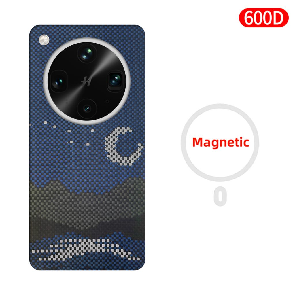 600D Real-thin Carbon Fiber Phone Case for Oppo Find X9 Ultra Vegan Leather Edition Case Aramid Fiber Fabric Thinhard Magnetic