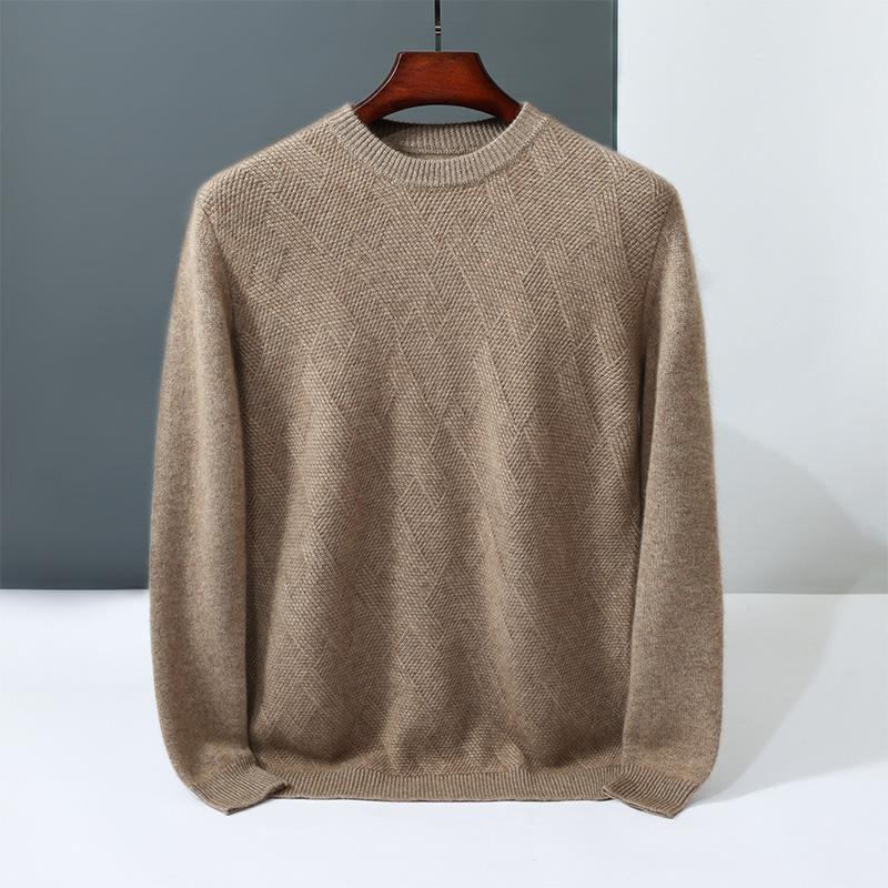 Seat knitted cashmere sweater thickened crew neck knitted sweater youth sweater new cashmere sweater men's