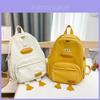 Kids Backpack Nylon Polyester Lightweight Cute Design Cross Stitching Details For Kindergarten Daily Use