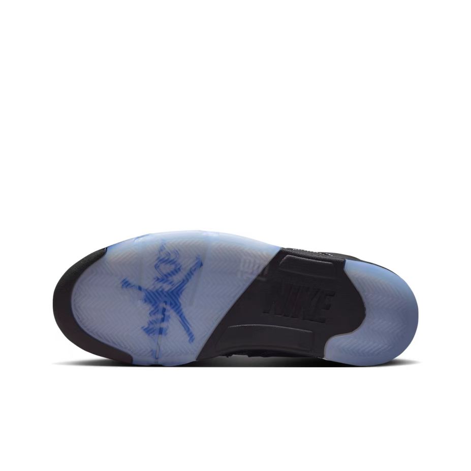 Awake NY X Air Jordan 5 Retro Boro - Racer Blue Unisex Sneakers Black Metallic-Silver White DV4982-004