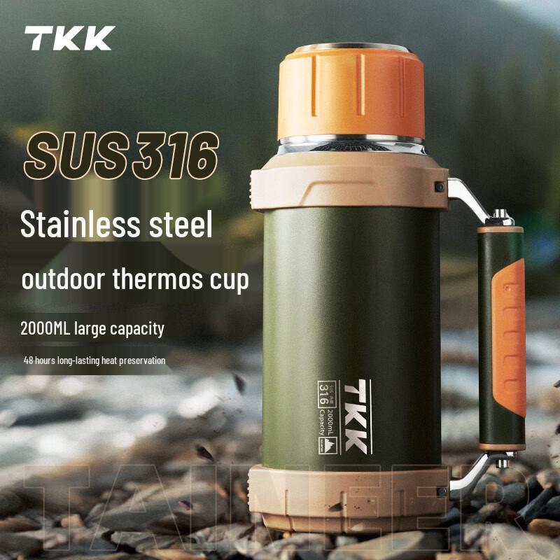 TKK 2L Outdoor Travel 316 Stainless Steel Insulated Thermos