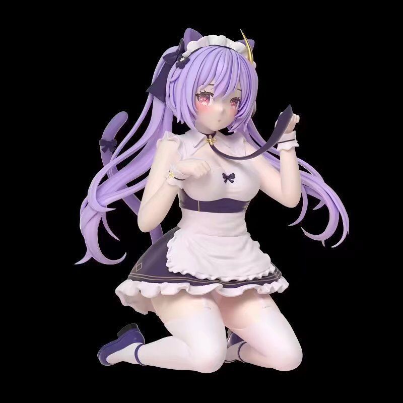 14 см аниме-фигурка Genshin Impact Keqing Cat Ear Maid Sexy Girl ПВХ фигурка игрушки коллекционная модель куклы