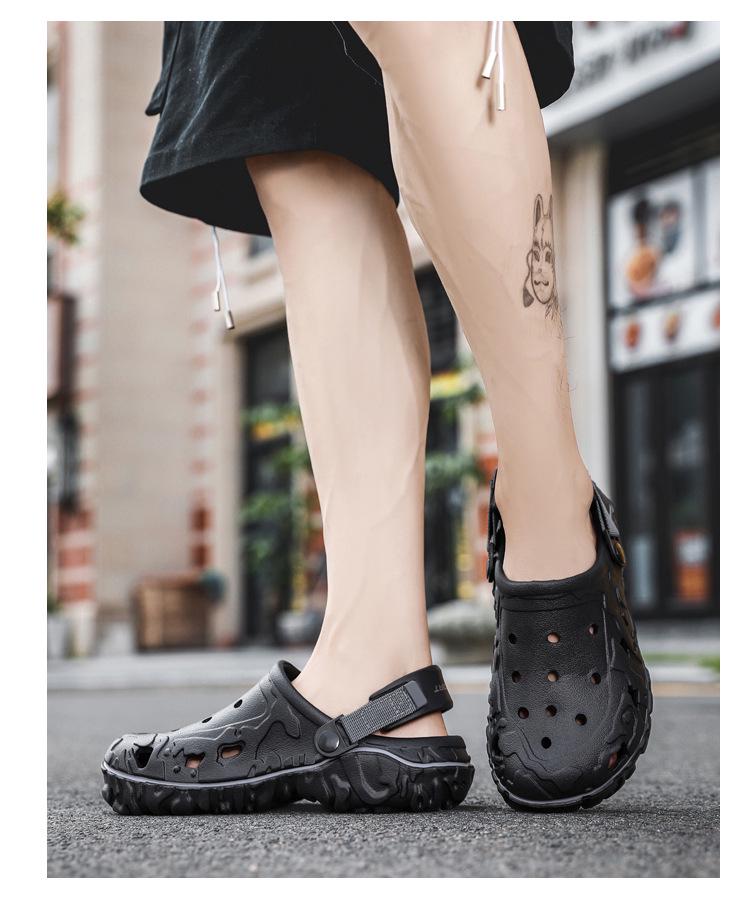 Men's Plus Size Lightweight Closed-Toe Beach Clog Sandals