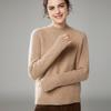 Fanzhen Women's Thickened Half-High Neck Cashmere Sweater
