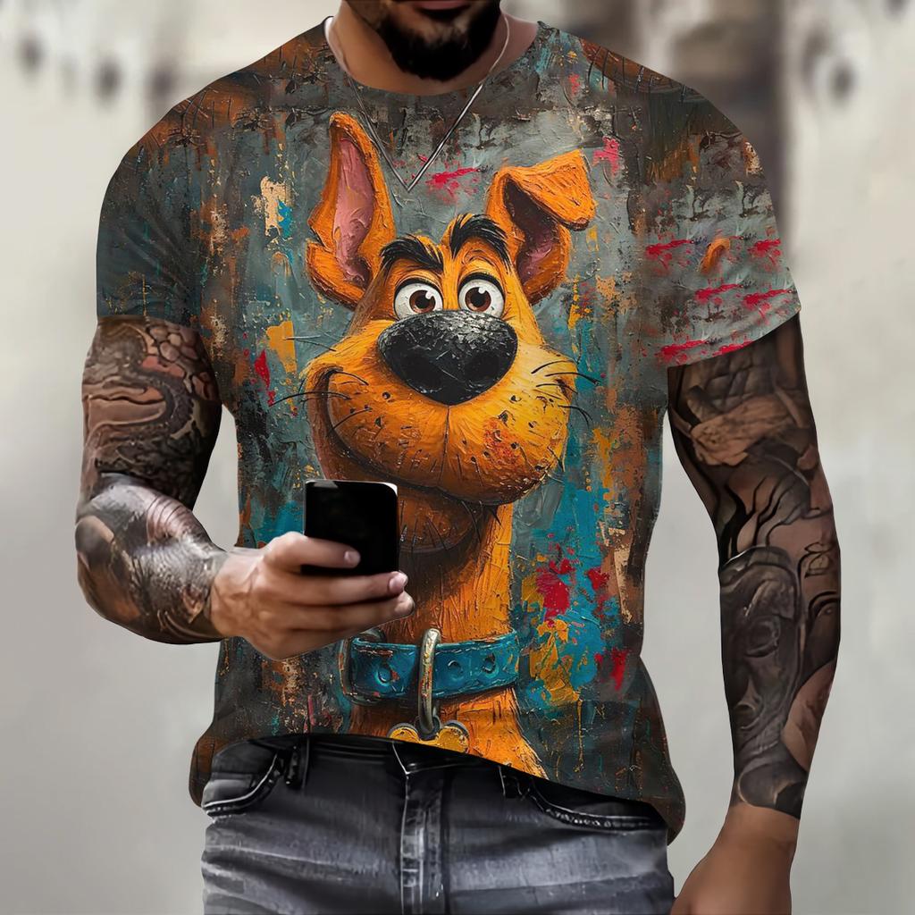 Summer Funny Dog Pattern 3D Print T-Shirts O-Neck Casual Fashion Short Sleeve Oversized Harajuku Men's T-shirts