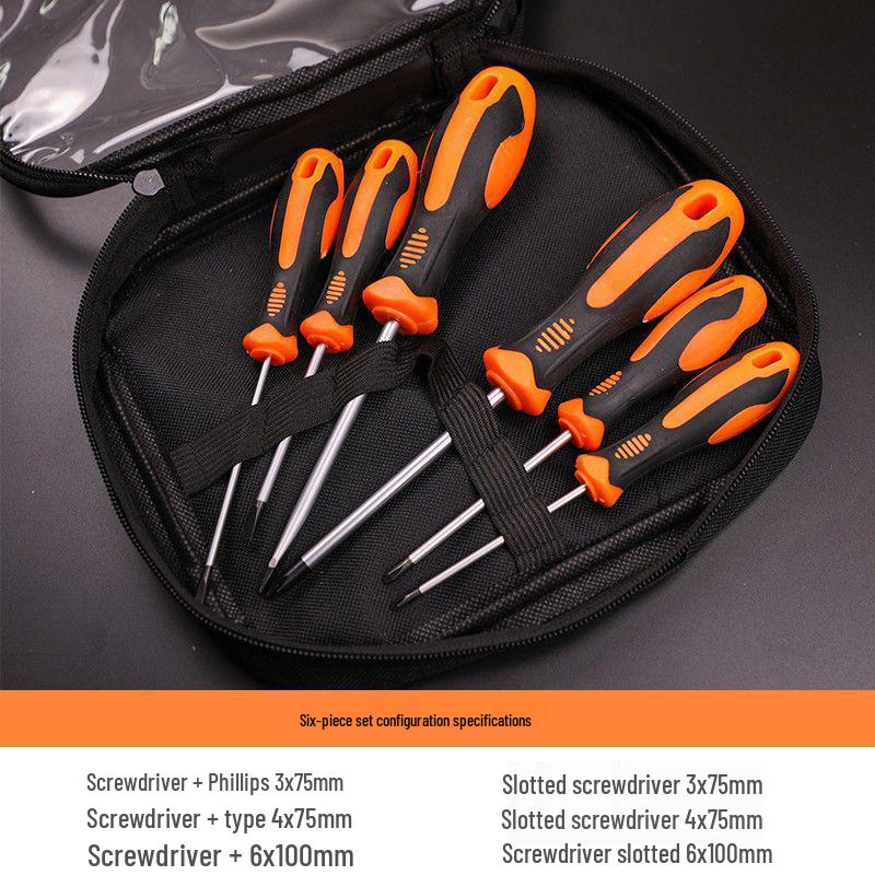 Household Magnetic Screwdriver Set: Flathead & Phillips