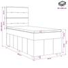 Box Spring Bed with Mattress and Headboard Taupe 90 x 200 cm Fabric
