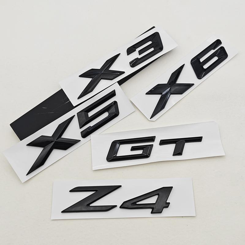 New 3D ABS Car Rear Trunk Logo X1 X3 X5 X6 X7 GT Z4 Emblem Badge Sticker For BMW U11 F39 G01 G45 F26 G02 G05 G06 G07 Accessories