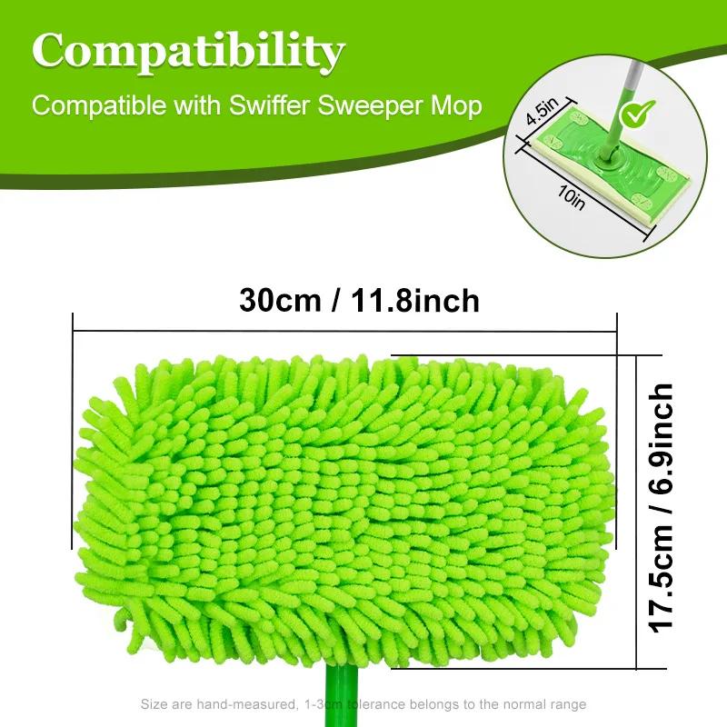 Replacement Mop Pad  for Swiffer Sweeper Mop Dry Wet Mop Refills for Floor Cleaning Microfiber Washable Reusable Pads