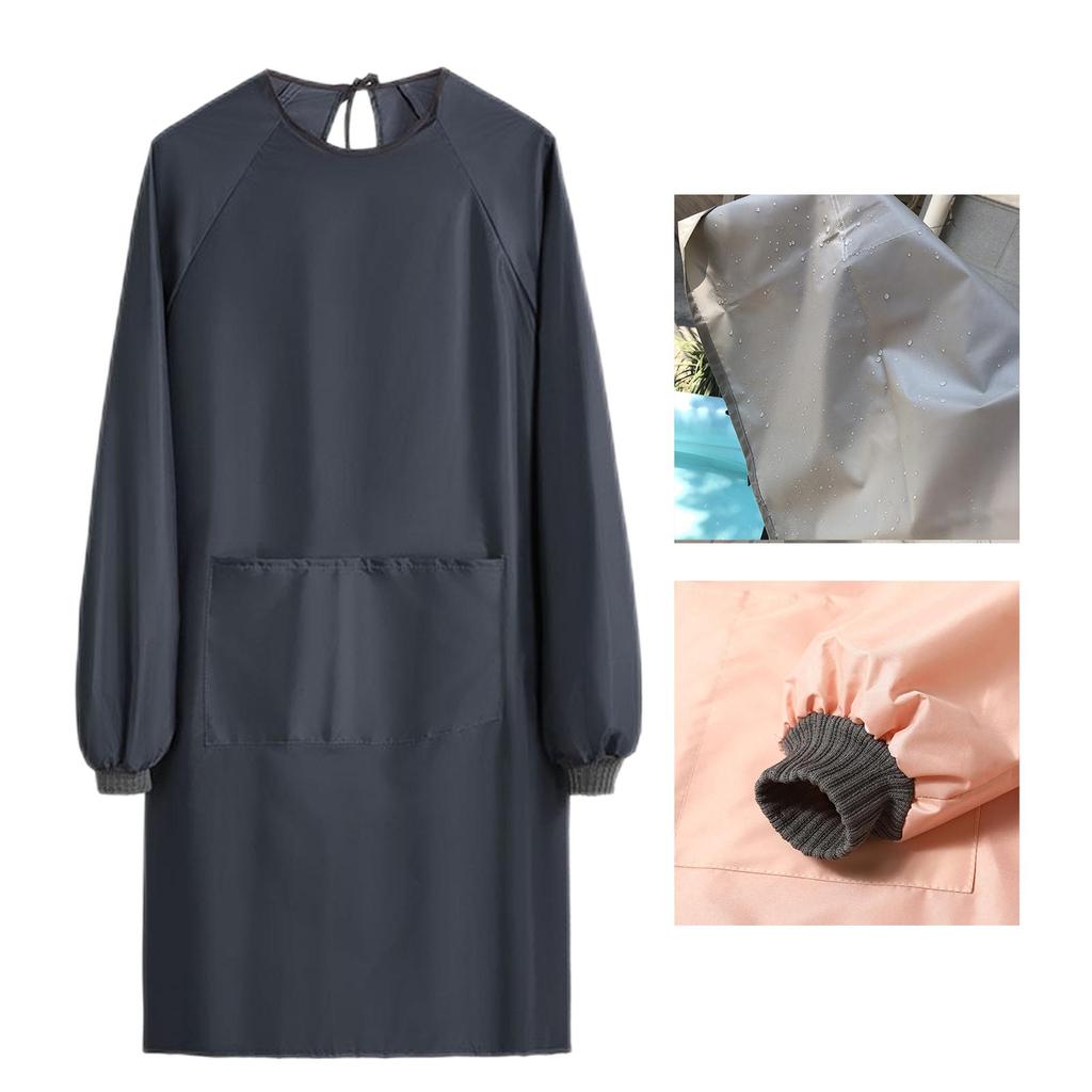 Long Sleeves Pet Grooming Apron Anti Hair Waterproof Hairdressing Smock