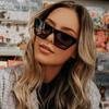 Damskie nowe okulary przeciwsłoneczne kocie oczy unisex Retro kwadratowa ramka ponadgabarytowe okulary okulary UV400 odcienie okulary podróżna ochrona oczu