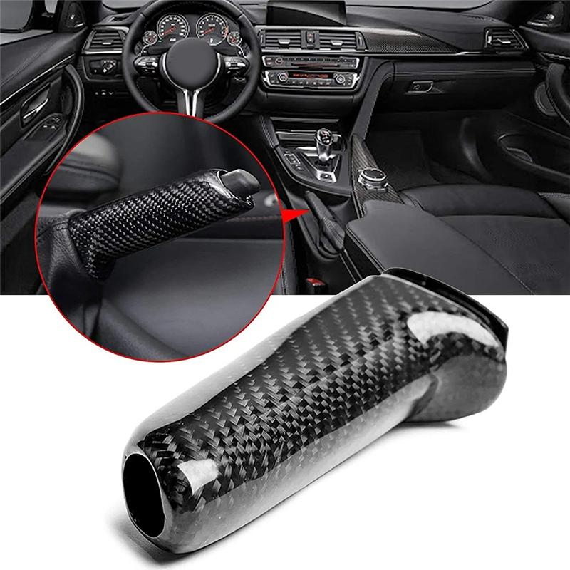 Car Handbrake Brake Handle Cover For BMW E46 E90 E92 F30 F32 F80 BK Fits Most Of The BMW Models With Handbrake-A87Q