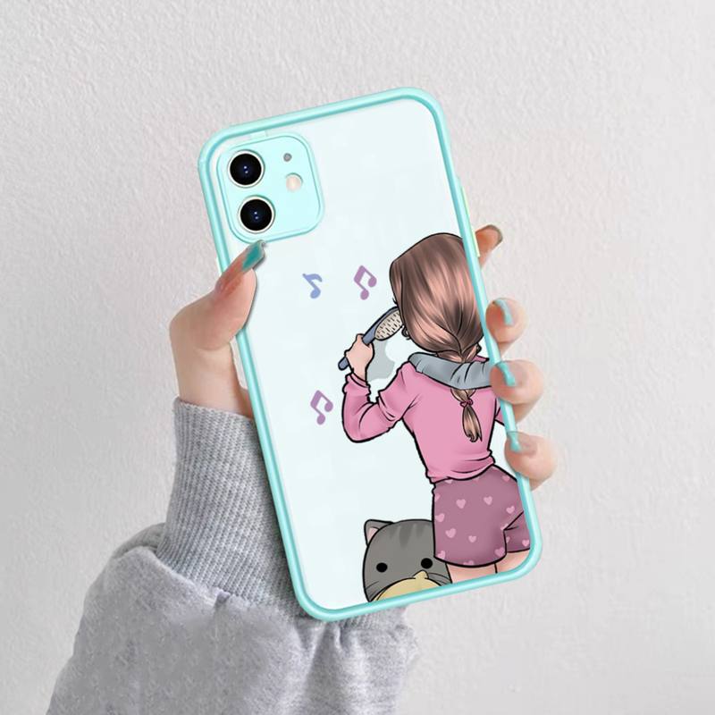 Pouzdro na telefon Girls Bff Best Friends Forever pro iPhone X XR XS 7 8 Plus 11 12 13 pro MAX 13mini průhledné matné pouzdro