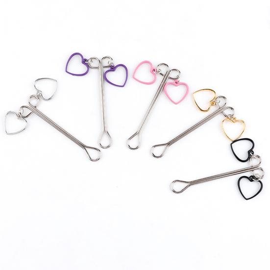 Yousheng Breast Clamp Comfortable Long Lifespan Metal Love Heart Shape Breast Clip for Couple