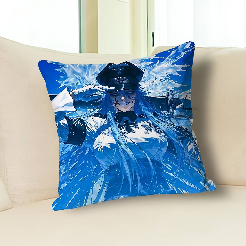 Cool E-Esdeath Kill Anime Berühmtheit Merchandise All-Match Bedruckter Kissenbezug Sofa Auto Büro Zimmer Dekoration Schutz