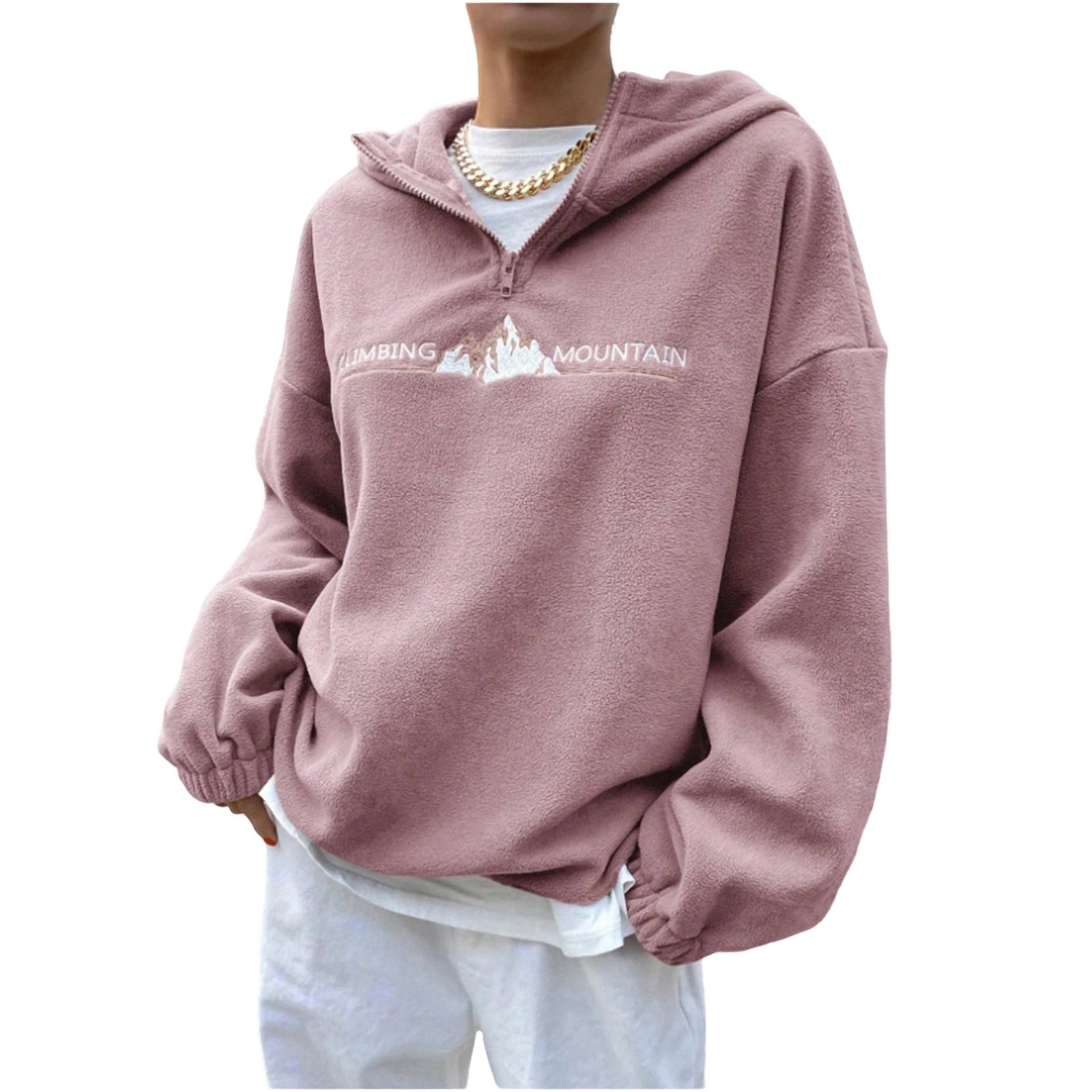 

Женская модная повседневная толстовка с капюшоном и длинными рукавами с мехом XXL розовый