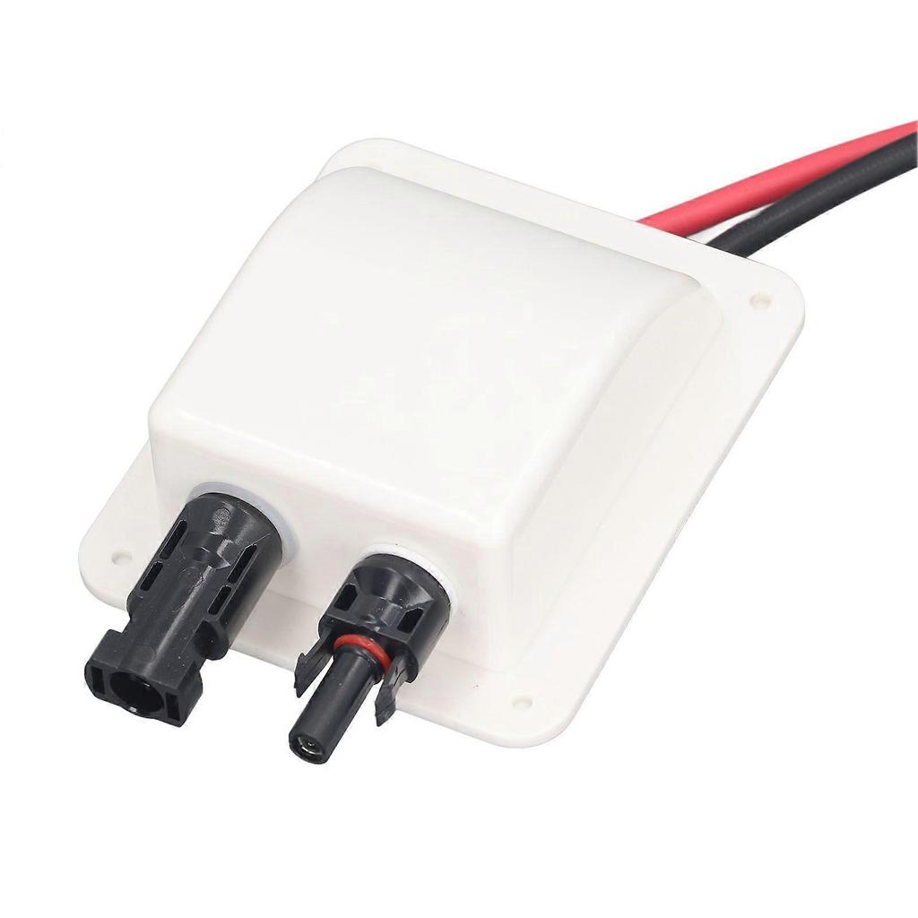 Solar Double Cable Entry Gland Box Waterproof Housing for RV Roof Boat Yacht Camping Travel with 2m 10AWG Extension Cord