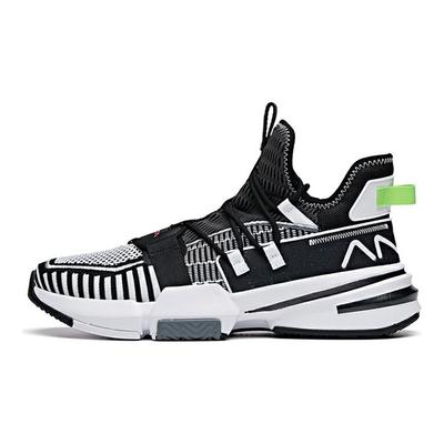 Pantofi de baschet bărbați sneakeri Negru Alb 112021609-3 Serie Ușoară Material Performanță Absorbție Șoc Rezistent la Uzură Mijlocii
