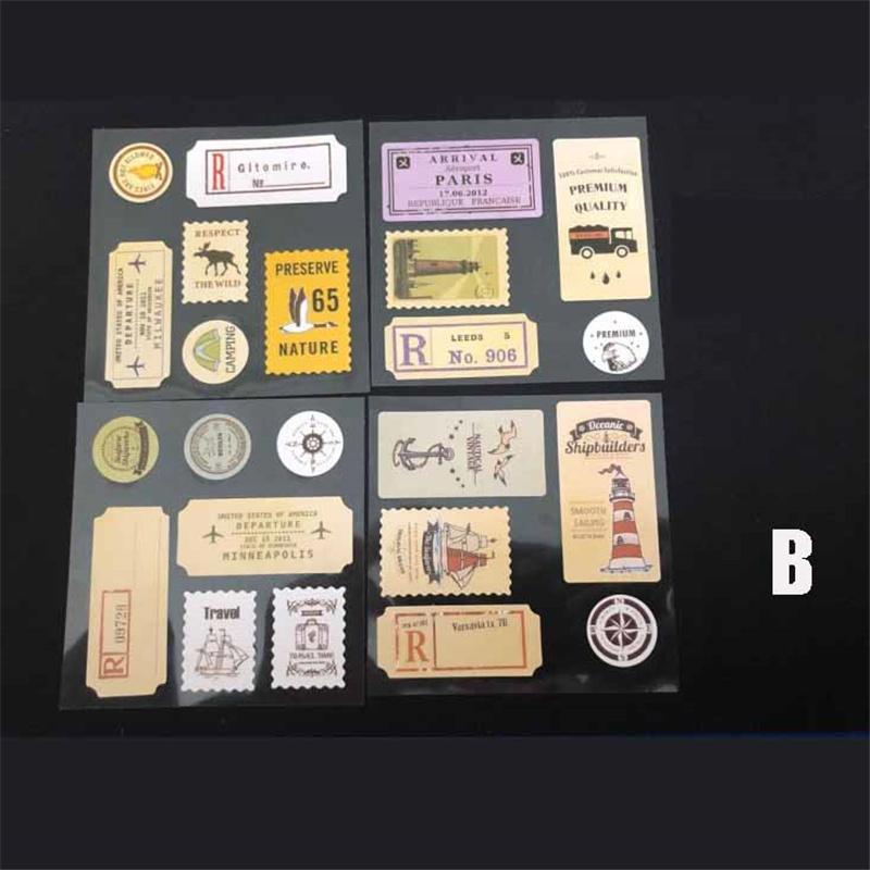 Vintage Travel Stamps Stationery Sealing Label Stickers Scrapbooking DIY Diary Decoration Albums TRAVELER'S Notebook