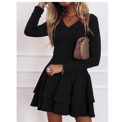 Autumn and Winter New Casual Women's Dress Temperament Commuting Cake Dress