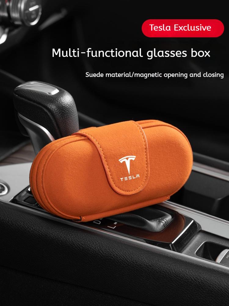 Car Visor Glasses Case Sunglasses Case Glasses Storage Case For Tesla Model 3 Model Y Model S Model X Auto Interior Accessories