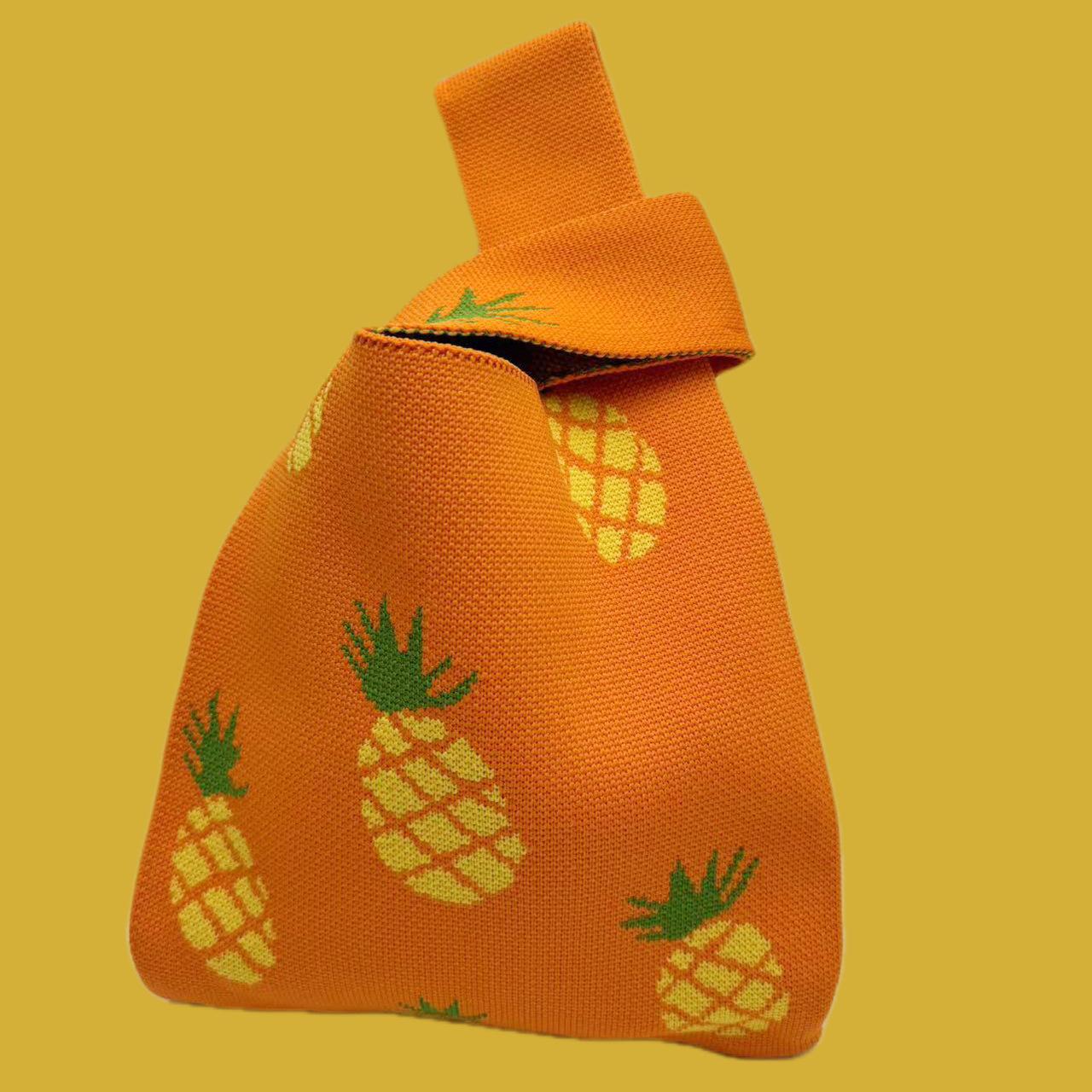 

Женская вязаная шерстяная сумка-ведро, универсальная ручная повседневная сумка-тоут с принтом панды One Size