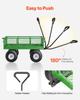 Steel Garden Cart 680lb Capacity Heavy Duty Yard Wagon Cart 10in Tires