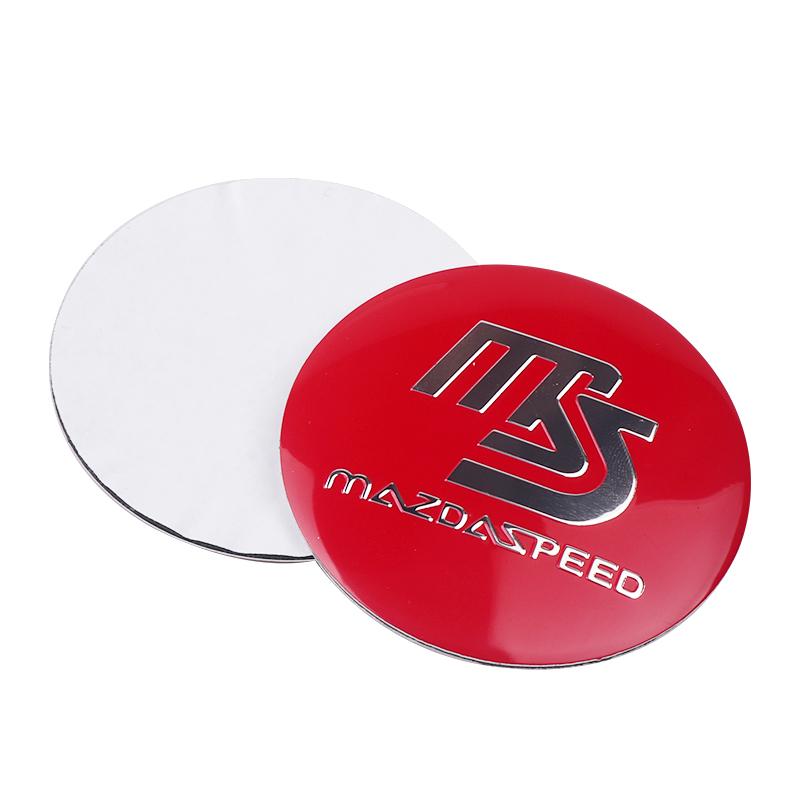 4Pcs Car Styling Tire Center Hub Cap Badge Sticker Accessories For Mazda 2 3 4 5 MS CX5 CX30 CX60 CX9 MX3 MX5 Axela Demio Atenza