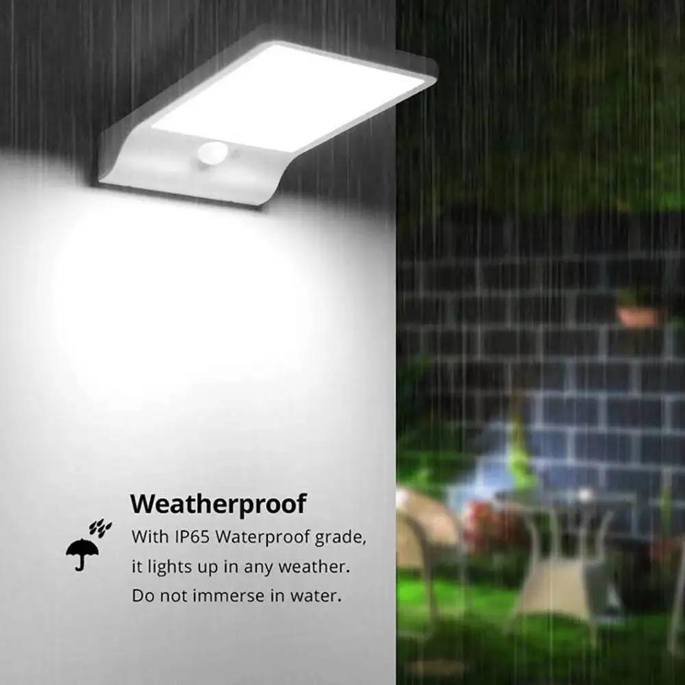 36/48LED Solar Power PIR Motion Sensor Garden Wall Lamp Household Outdoor IP65 Waterproof Light Courtyard Patio Decoration