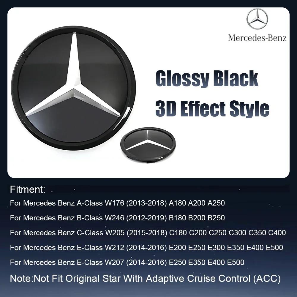 2025 Hot Car Sticker Emblem Light Car Front Grille Illuminated Logo Star Badge Fit For Mercedes Benz A B C E S R SL ML GL GLA GL