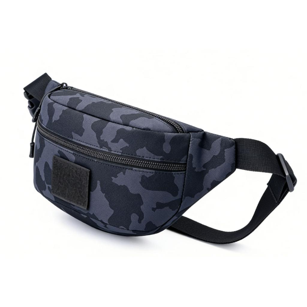 Fanny Pack for Men Oxford Cloth Water Proof Multi Compartments Sling Bag Chest Shoulder Waist Pack for Outdoor Travel