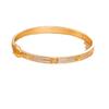 Exquisite Openable Star Bangle with Single Row Pave Diamonds - Trendy, Luxurious Statement Jewelry