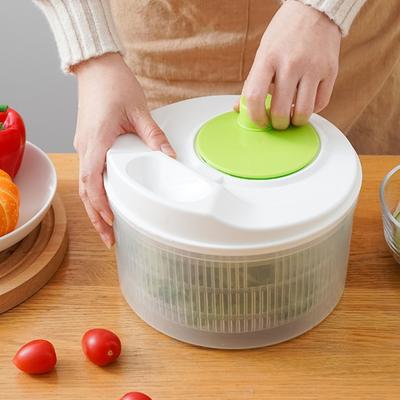 5L Großraum Salatschleuder Salatwascher & Trockner Küchengrün Abtropfschale Sieb Werkzeug für Obst & Gemüse