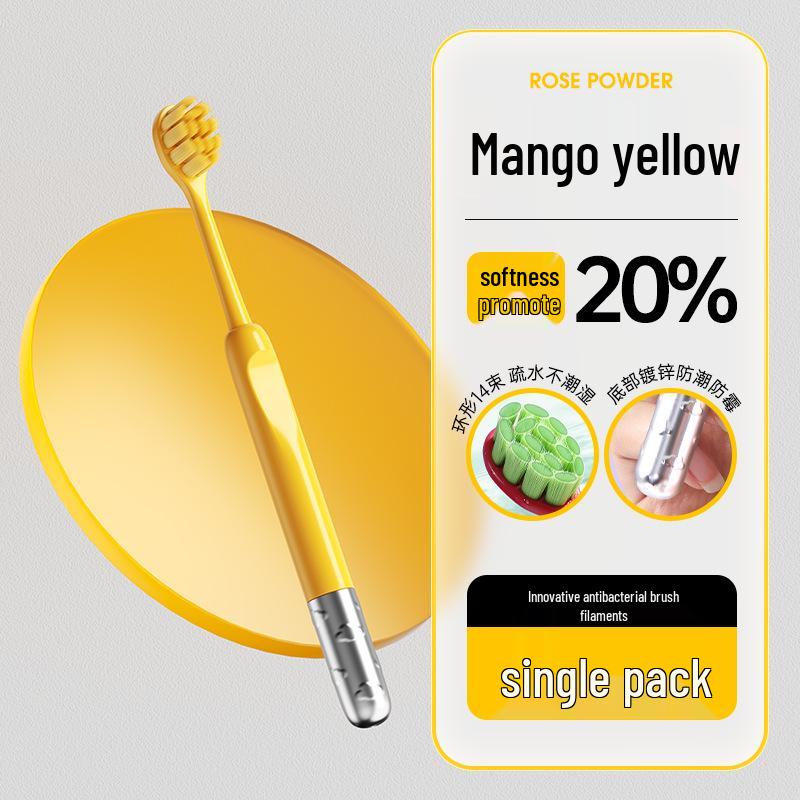 Yin Yan Forest Dopamine Silver Toothbrush: Soft Bristles, Gum Protection, Deep Clean, High Aesthetic for Adults