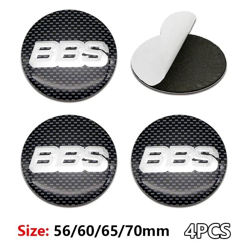4Pcs Set Car Wheel Center Hub Caps Stickers 45-80mm Auto Replacement Accessories BBS Badge Emblem Decal for Vehicle Styling