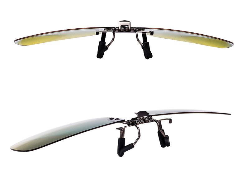 Polarisierte Nachtsicht-Aufsteckbrille, Blendfreie Brille für Tag/Nacht zum Autofahren für Myopie, Unisex