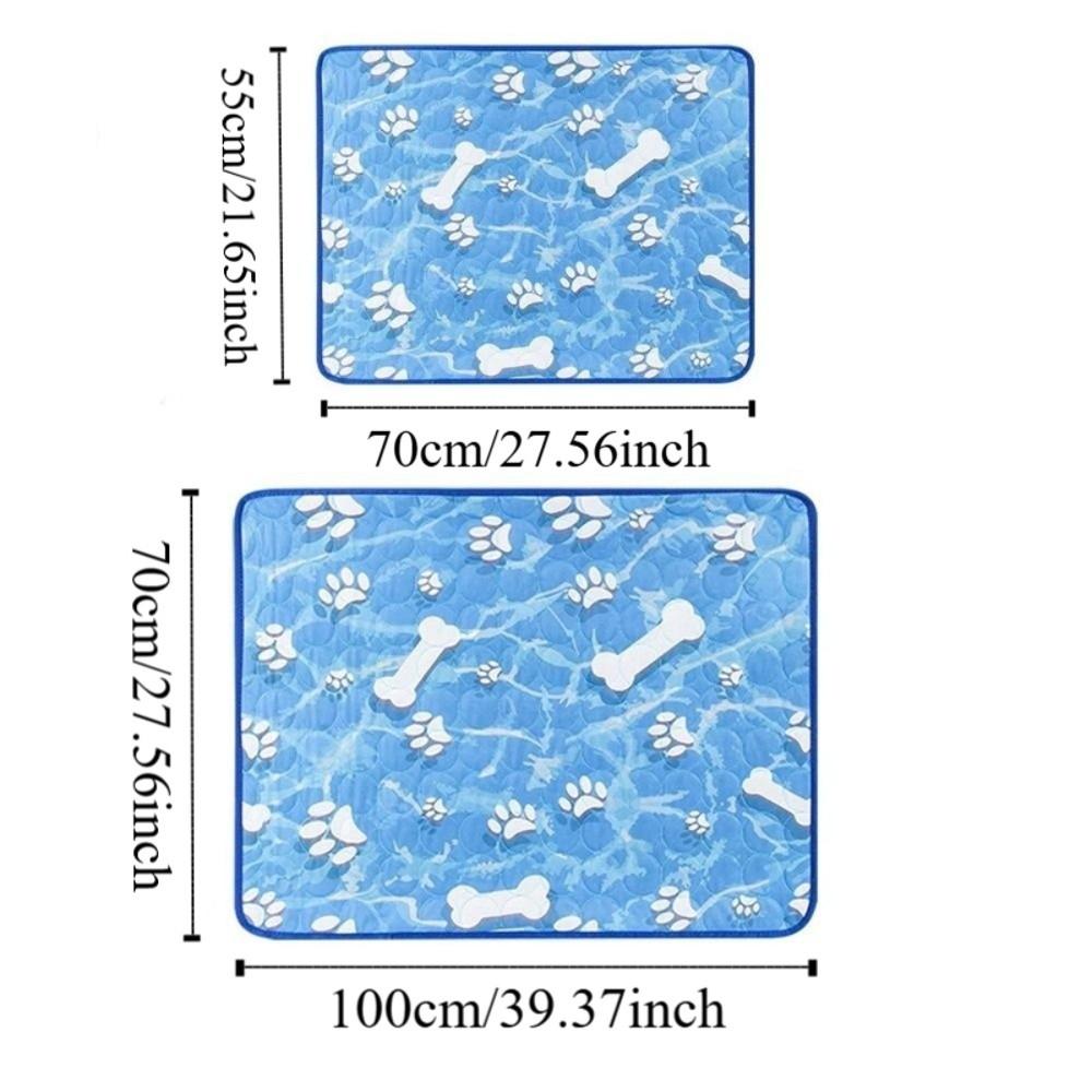 Ice Silk Summer Cooling Pad Keep Cooling Cat Dog Sleeping Mat Comfortable Pet Cooling Mat  Summer