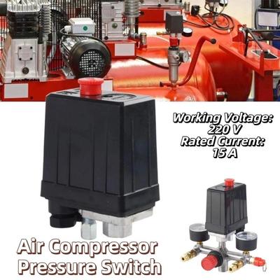 Interruptor de Pressão para Compressor de Ar com Controle Pneumático, Coletor com Porta 1/4, Interruptor Automático de Pressão de Ar