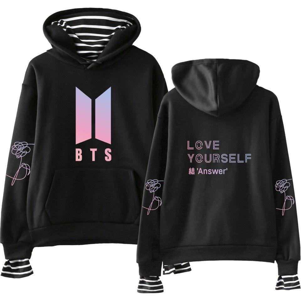 Kpop Love Yourself Bts Bangtan Boys Sweatshirt Hoodie Pocket Sweater Unisex