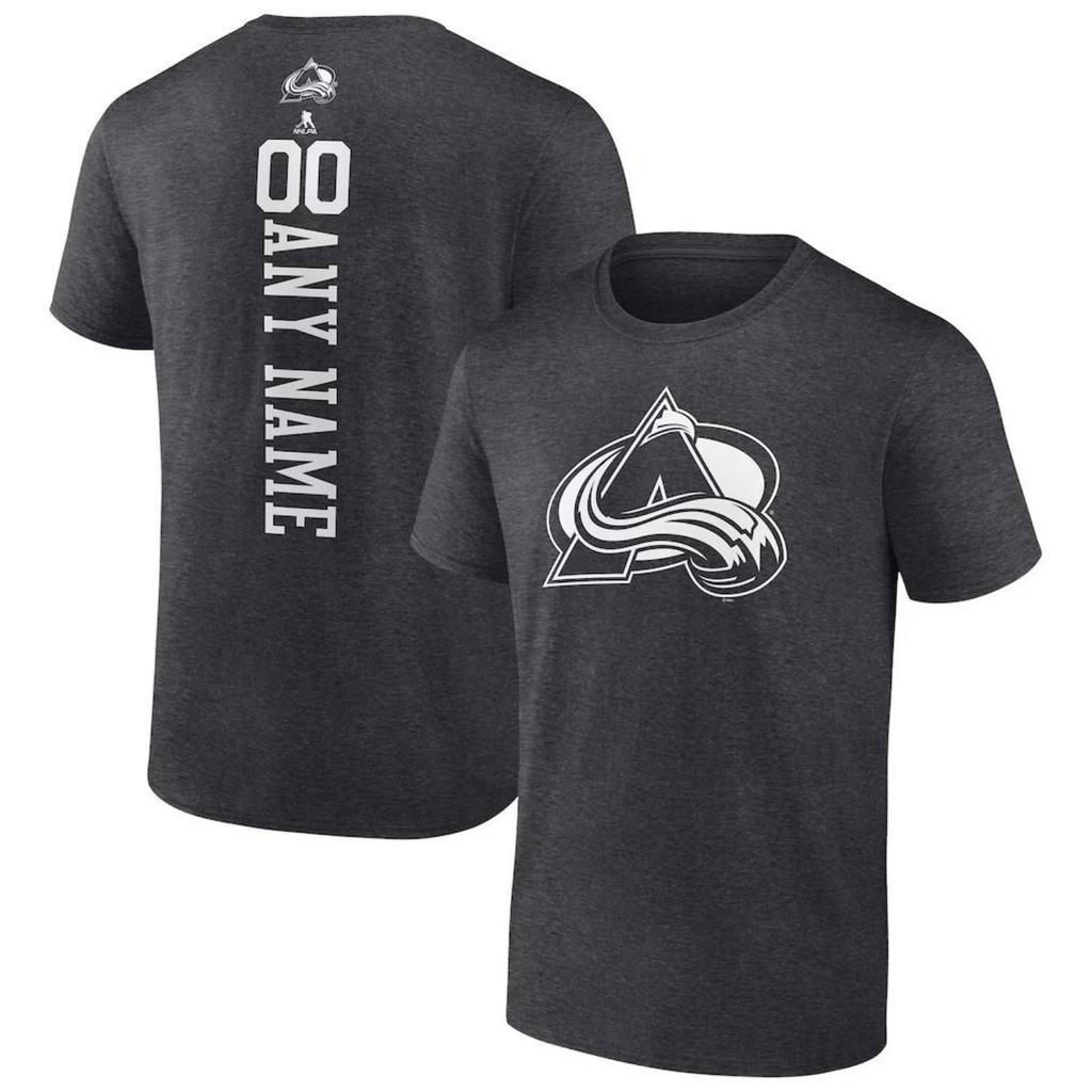 Colorado Avalanche Personalisiertes Name Nummer Monochrom T-Shirt Vintage für Männer und Frauen Bequem Atmungsaktiv Streetwear Shirt