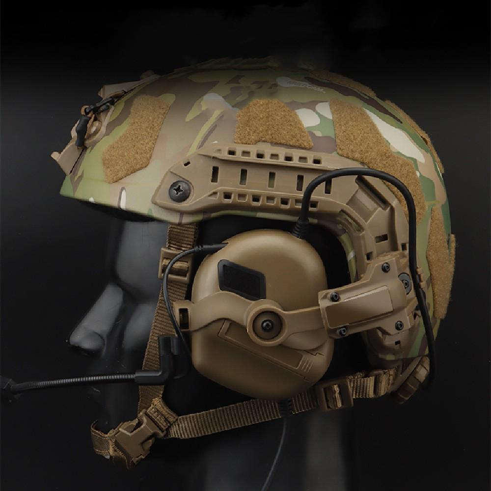 Tactical Helmet Rail-Mount Adjustable Earcup Bracket
