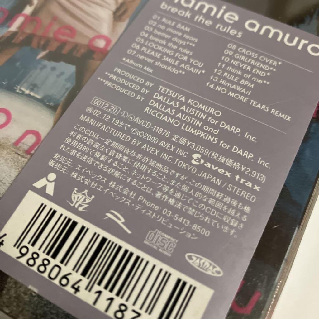 [USED] First Edition Namie Amuro Break the Rules